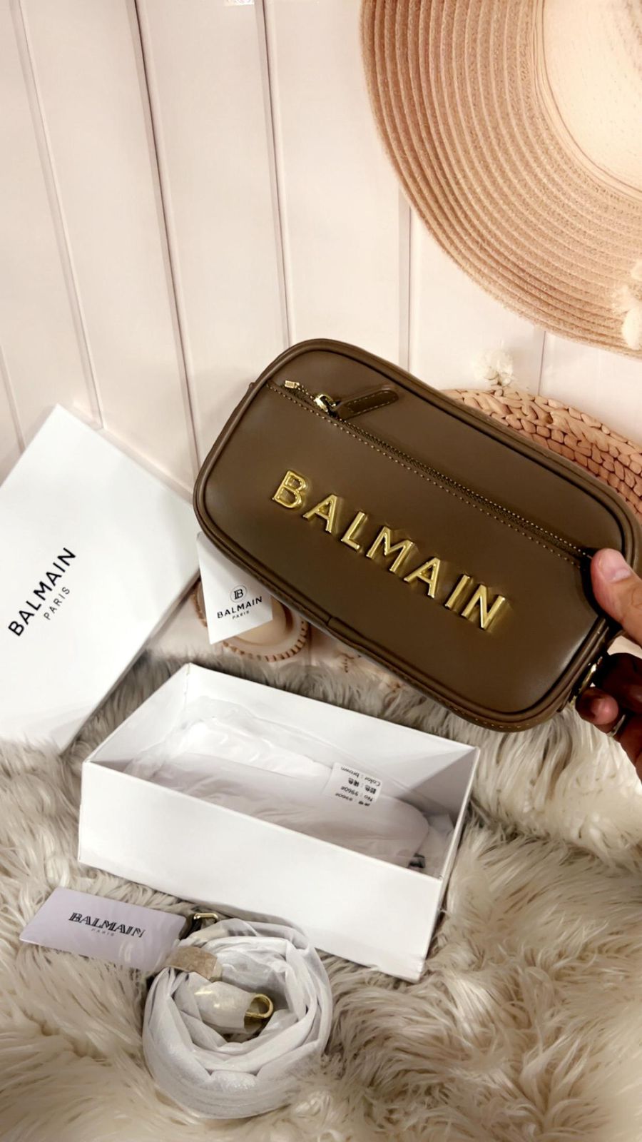Balmain Metal Embellished Camera crossbody Bag
