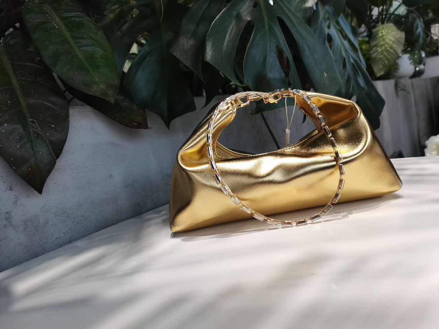 CHARLES & KEITH CHAIN EMBELLISHED SHOULDER CUM SLOUCHY BAG