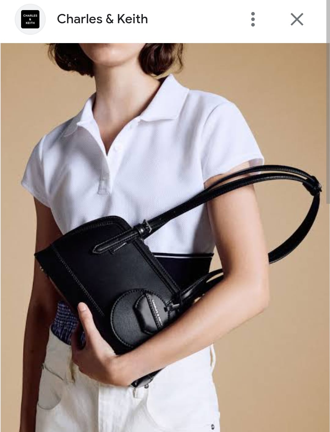 CHARLES & KEITH NOIR ENOLA BOWLING BAG