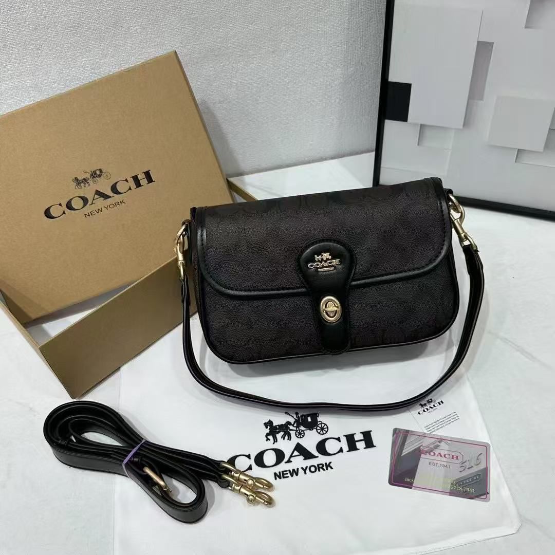 COACH HADLEY SHOULDER BAG WITH LONG AND SHORT BELT