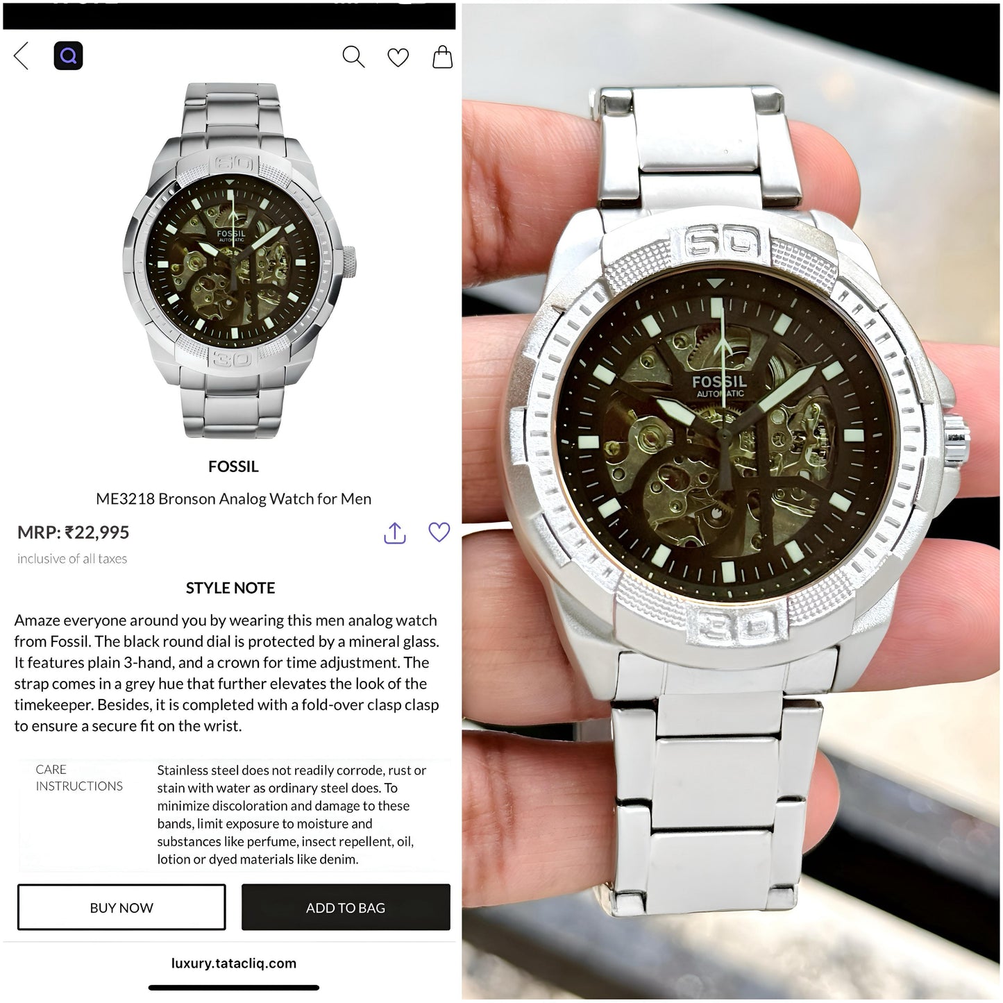 Fossil Bronson Automatic Original Model Series Now Available