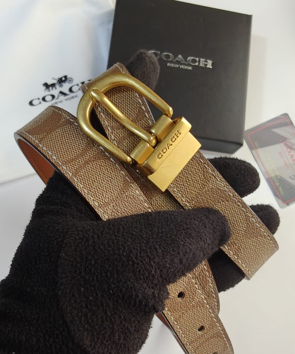 COACH HARNESS BUCKLE BELTS
