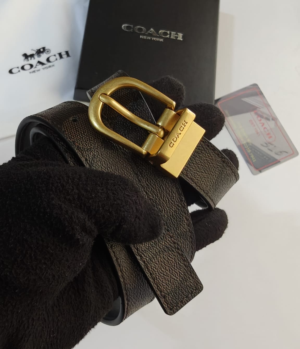 COACH HARNESS BUCKLE BELTS