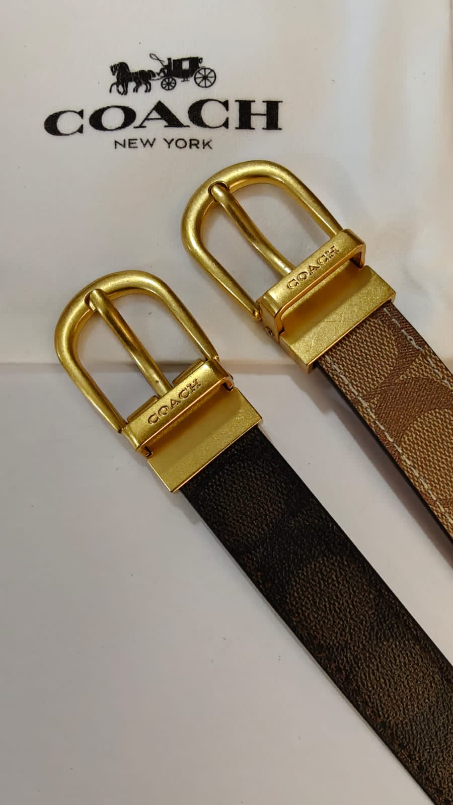 COACH HARNESS BUCKLE BELTS