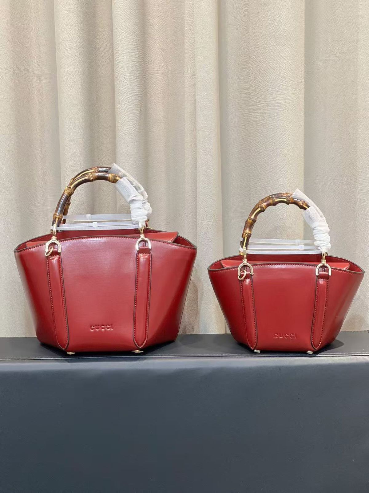 GUCCI BAMBOO TOP HANDLE BUCKET BAG