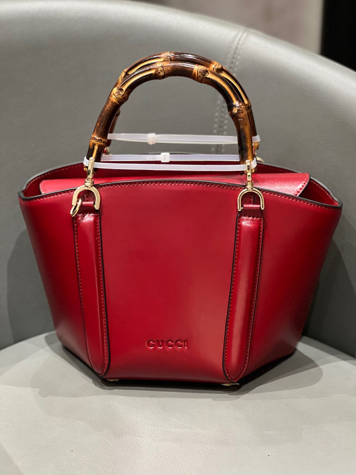 GUCCI BAMBOO TOP HANDLE BUCKET BAG