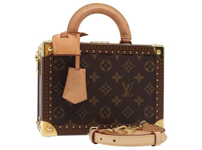 LOUIS VUITTON EBENE MONOGRAM COATED CANVAS PETITE VALISE TOP HANDLE BAG