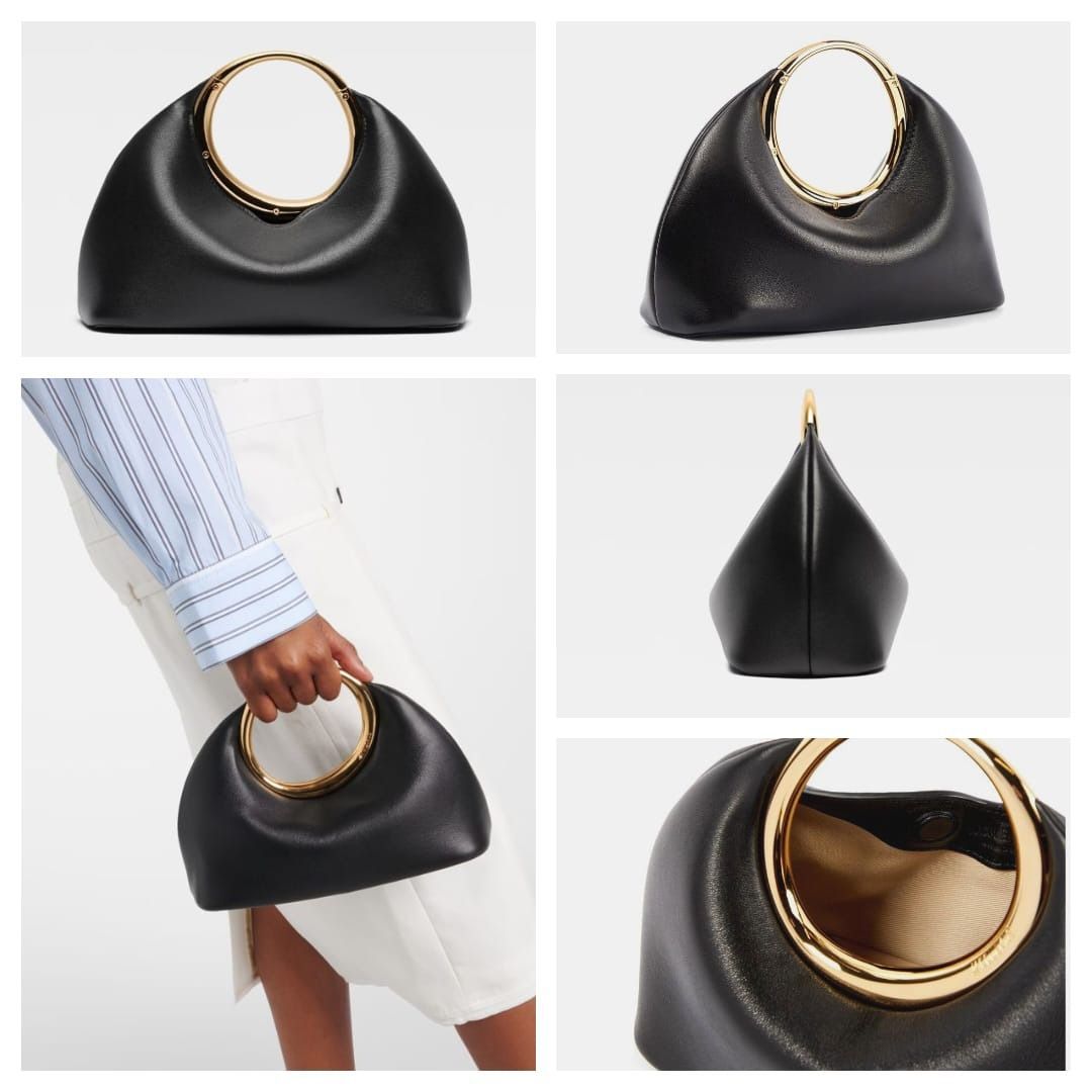 JACQUEMUS LE CALINO METAL HANDLE WITH ADDITIONAL LONG STRAP