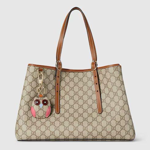 GUCCI EMBLEM TOTE WITH CHARM