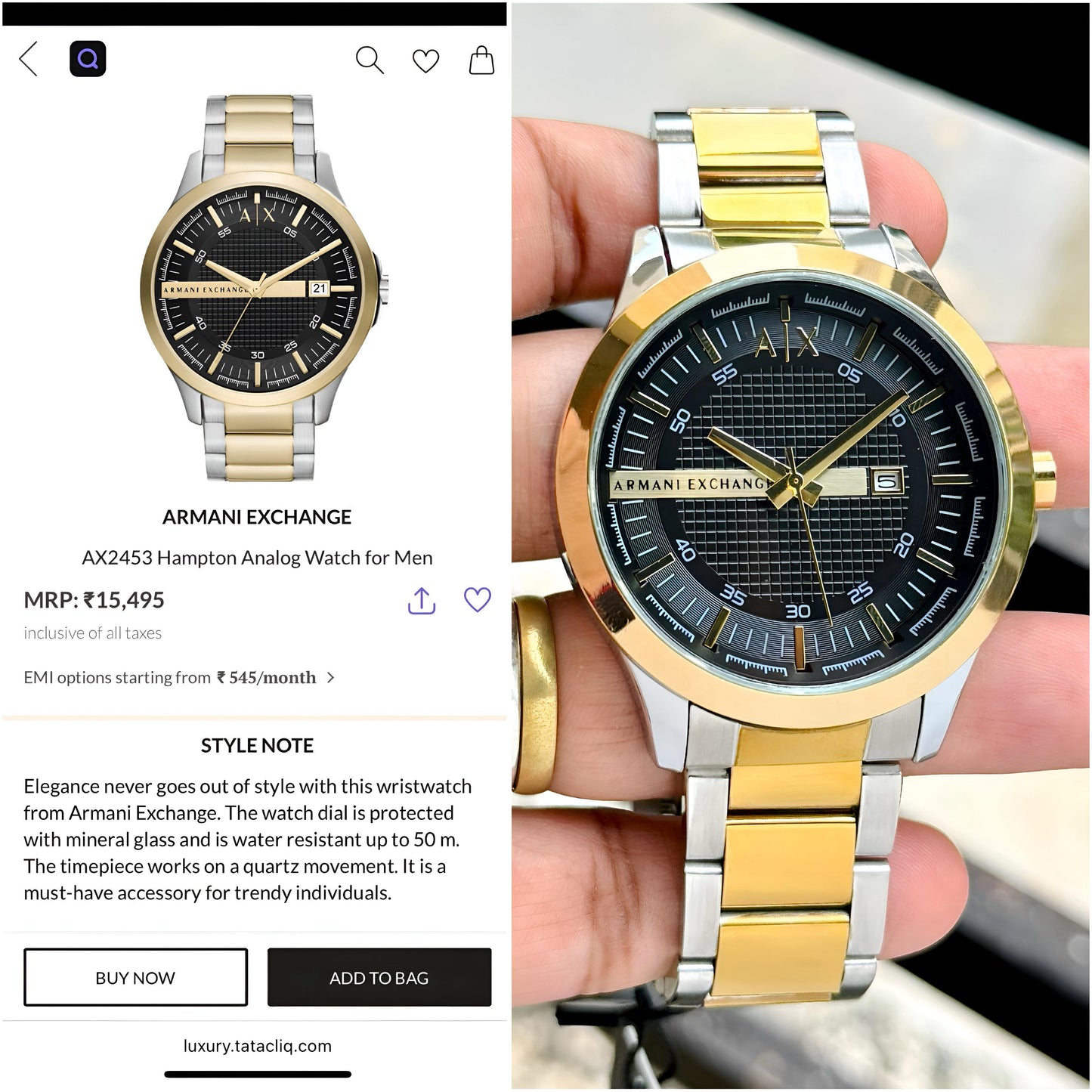 Armani Exchange Hampton Original Model Series Now Available