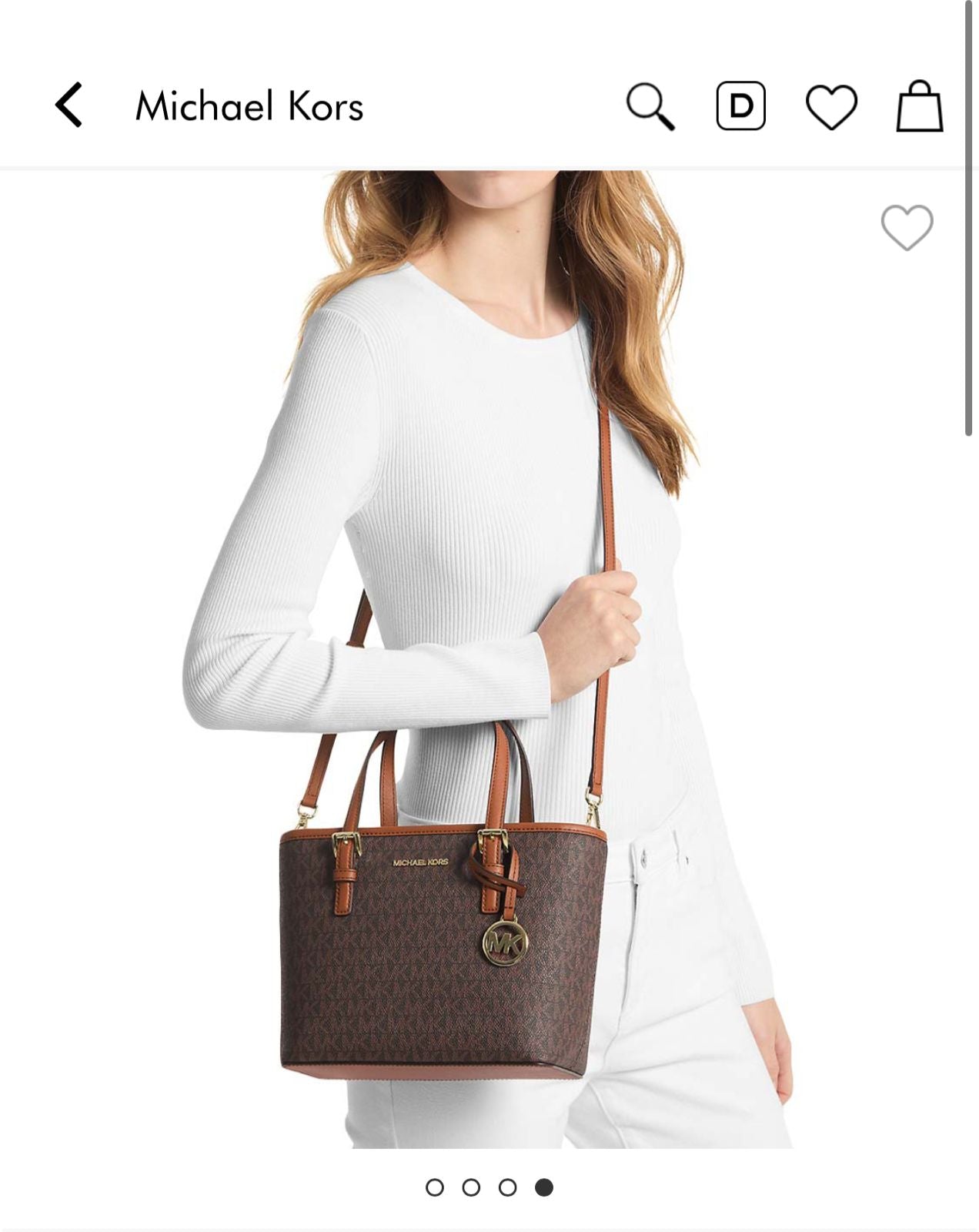 MICHAEL KORS XS CARRYALL JET SET SIGNATURE TOTE BAGS