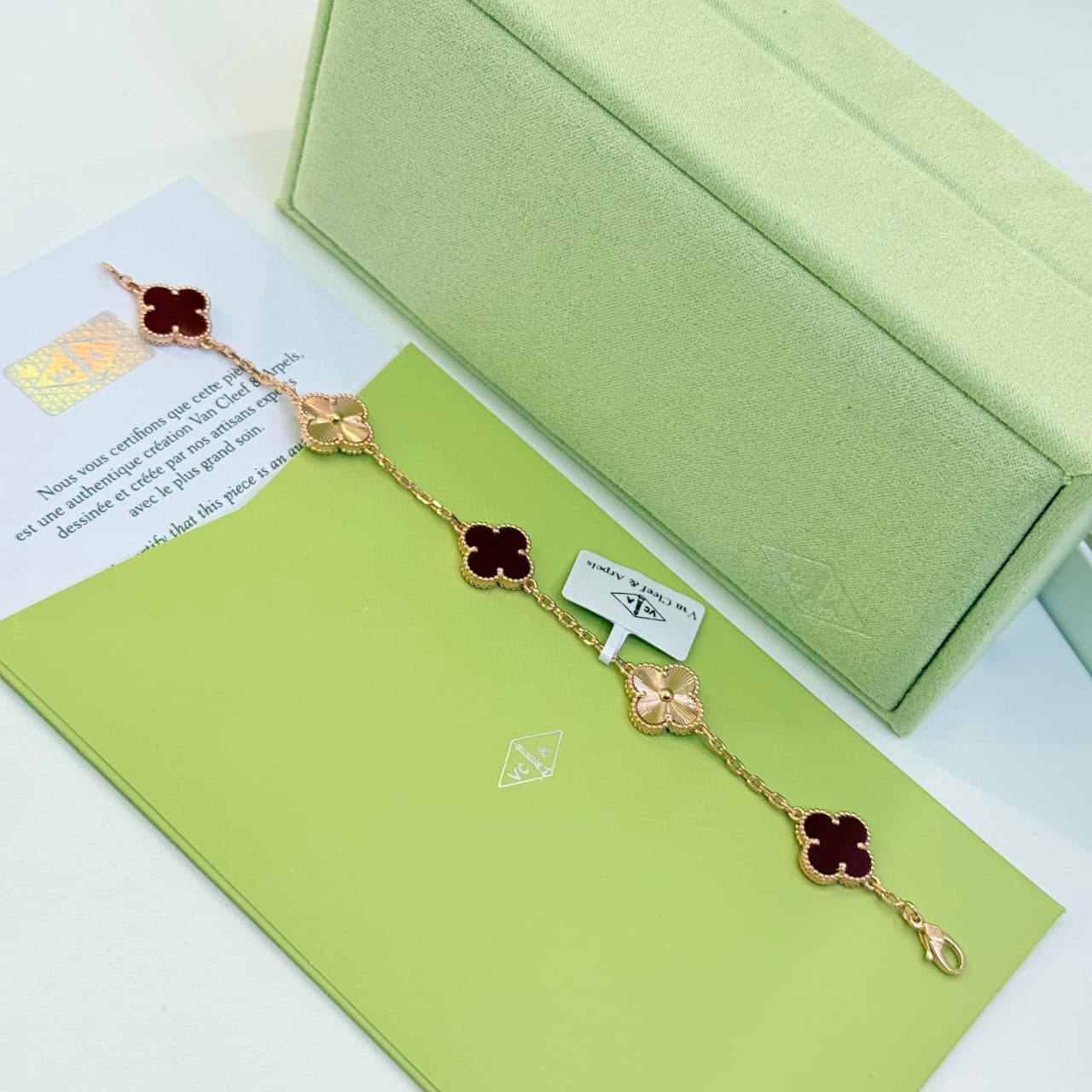 Van Cleef Vintage Alhambra Bracelet With Complete Premium Packaging