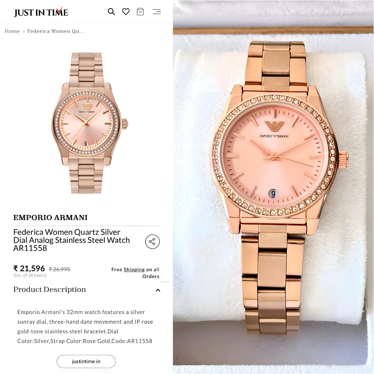 Emporio Armani Federica Women's Original Model Series Now Available