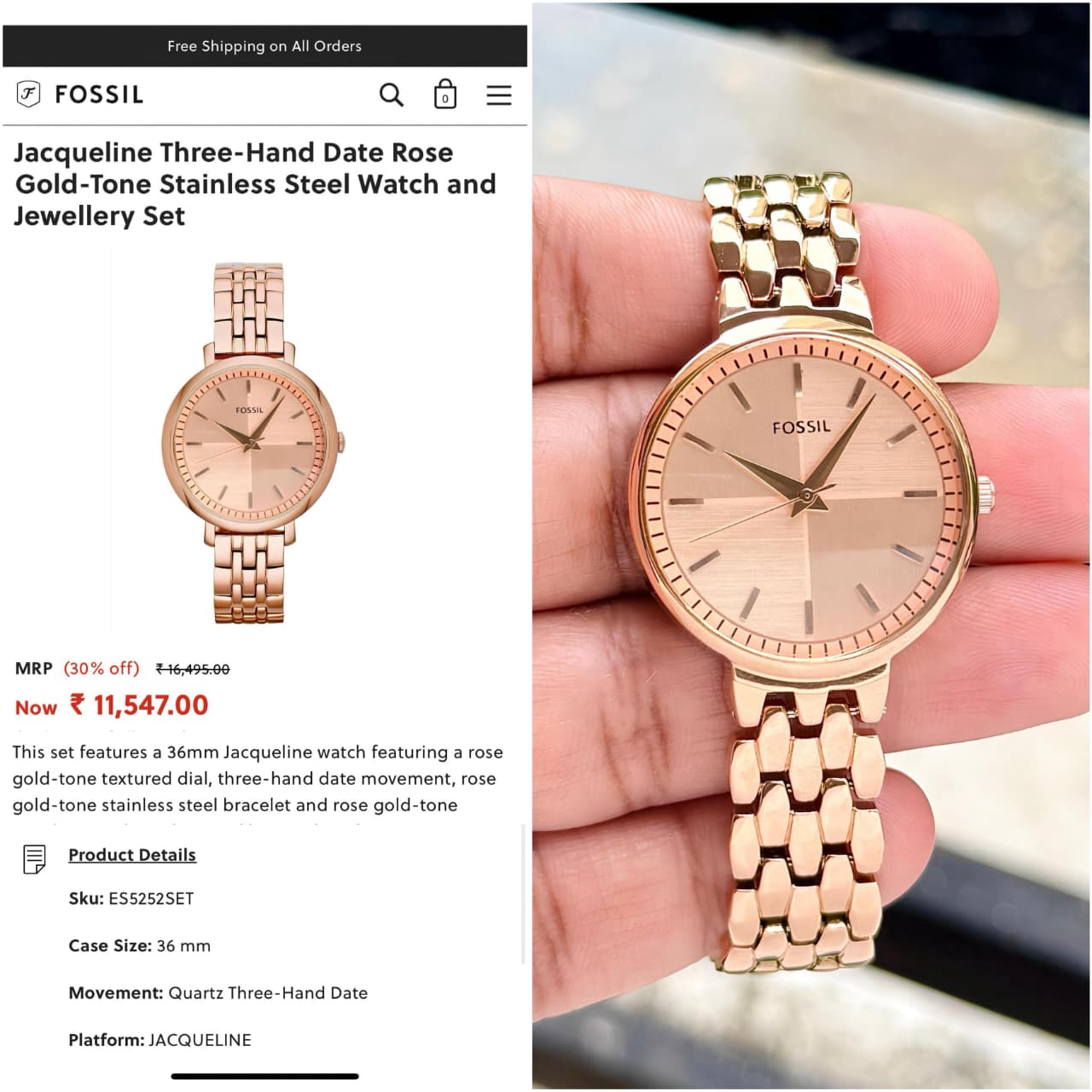 Fossil Women Jacqueline Collection Original Model Series Now Available