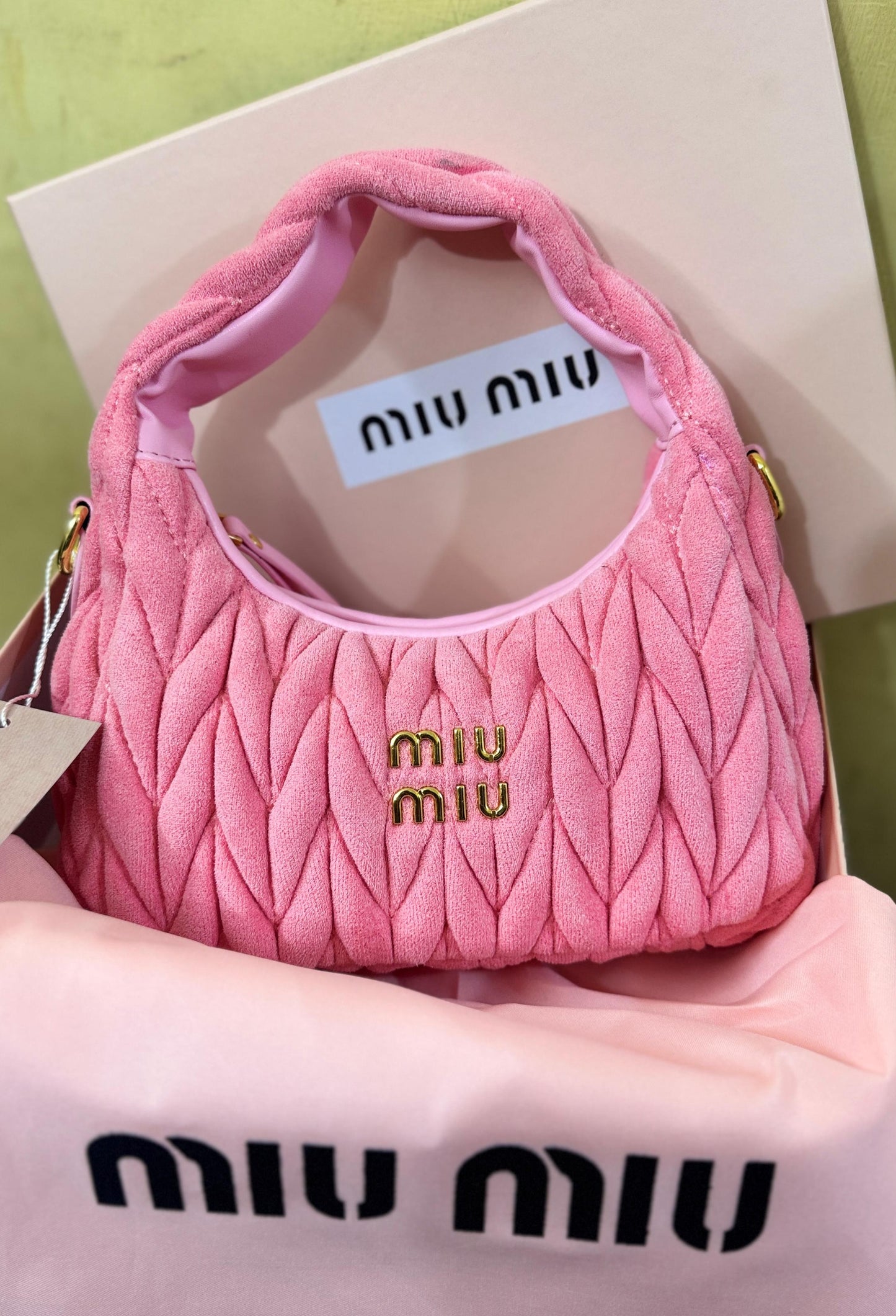 Miu Miu Wander Matlasse Hobo Bag