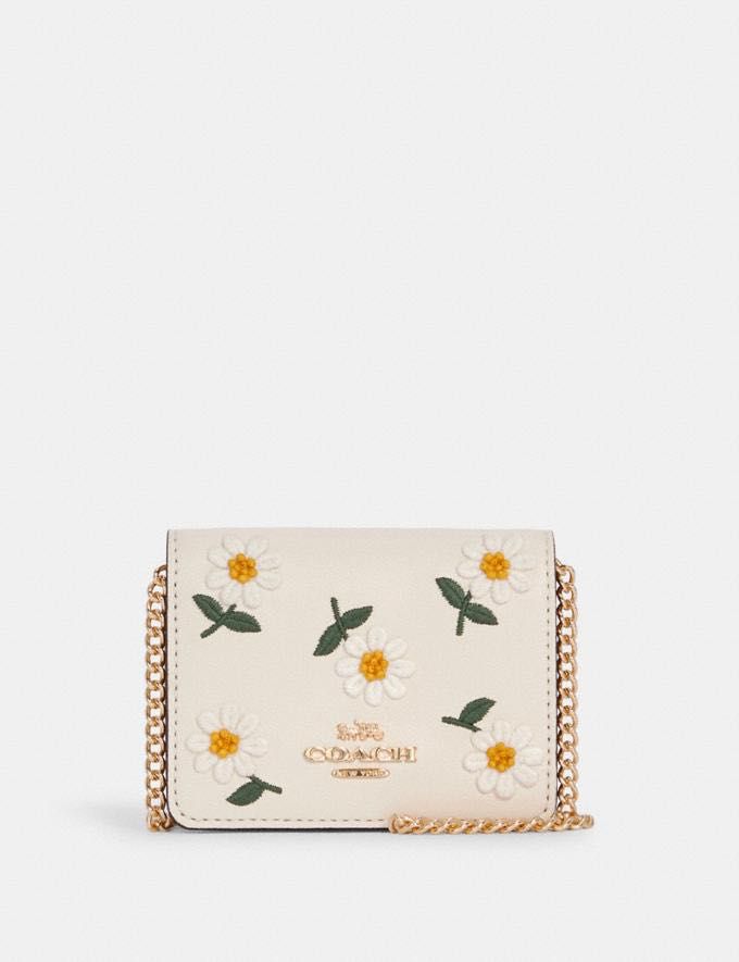 Coach Flower Nano Wallet Chain Sling