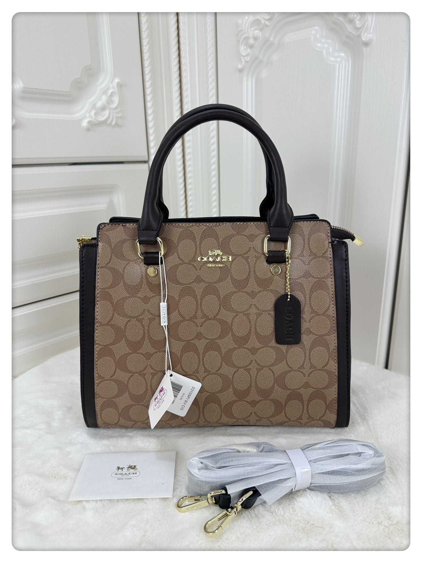 Coach Signature Saffiano Corporate Handbag