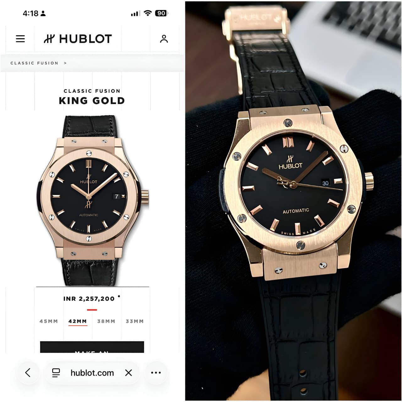 Hublot Classic Fusion King Gold Original Model Series Now Available