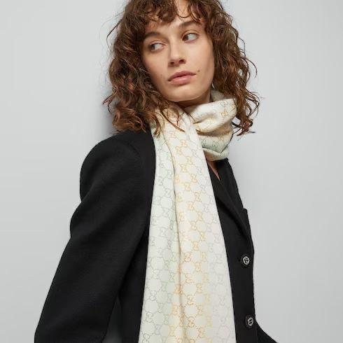 Gucci Jacquard Multicolour Shawl