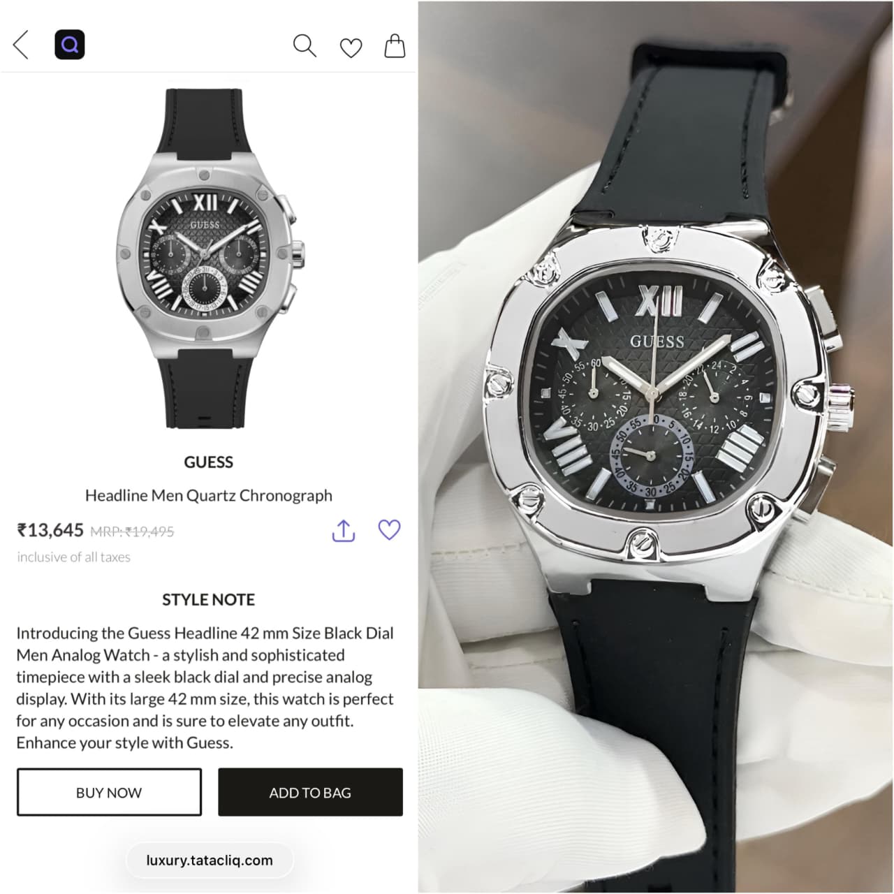 Guess Men's Exclusive Headline Original Model Series Now Available