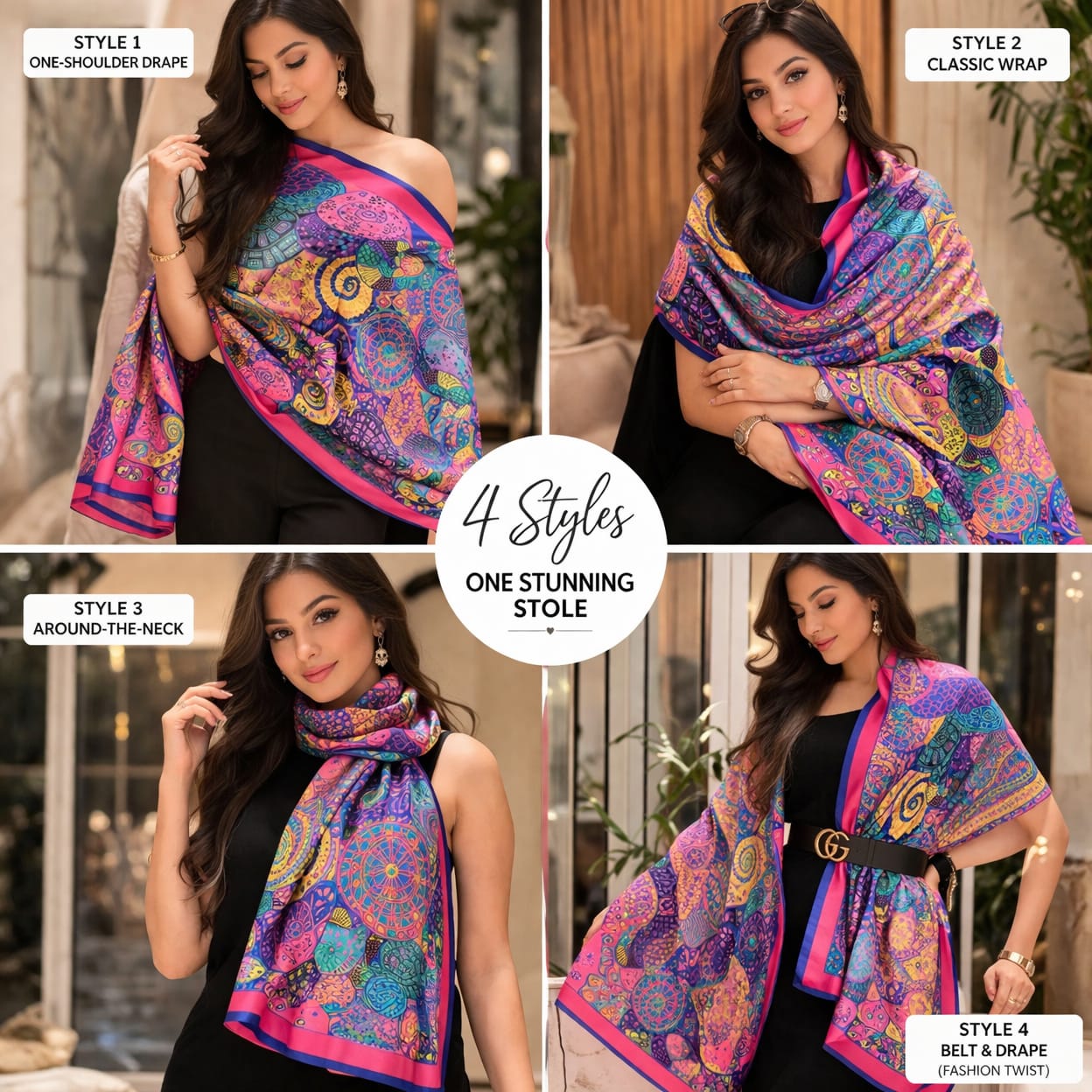 Branded Satin Silk Stoles – Now in Stock