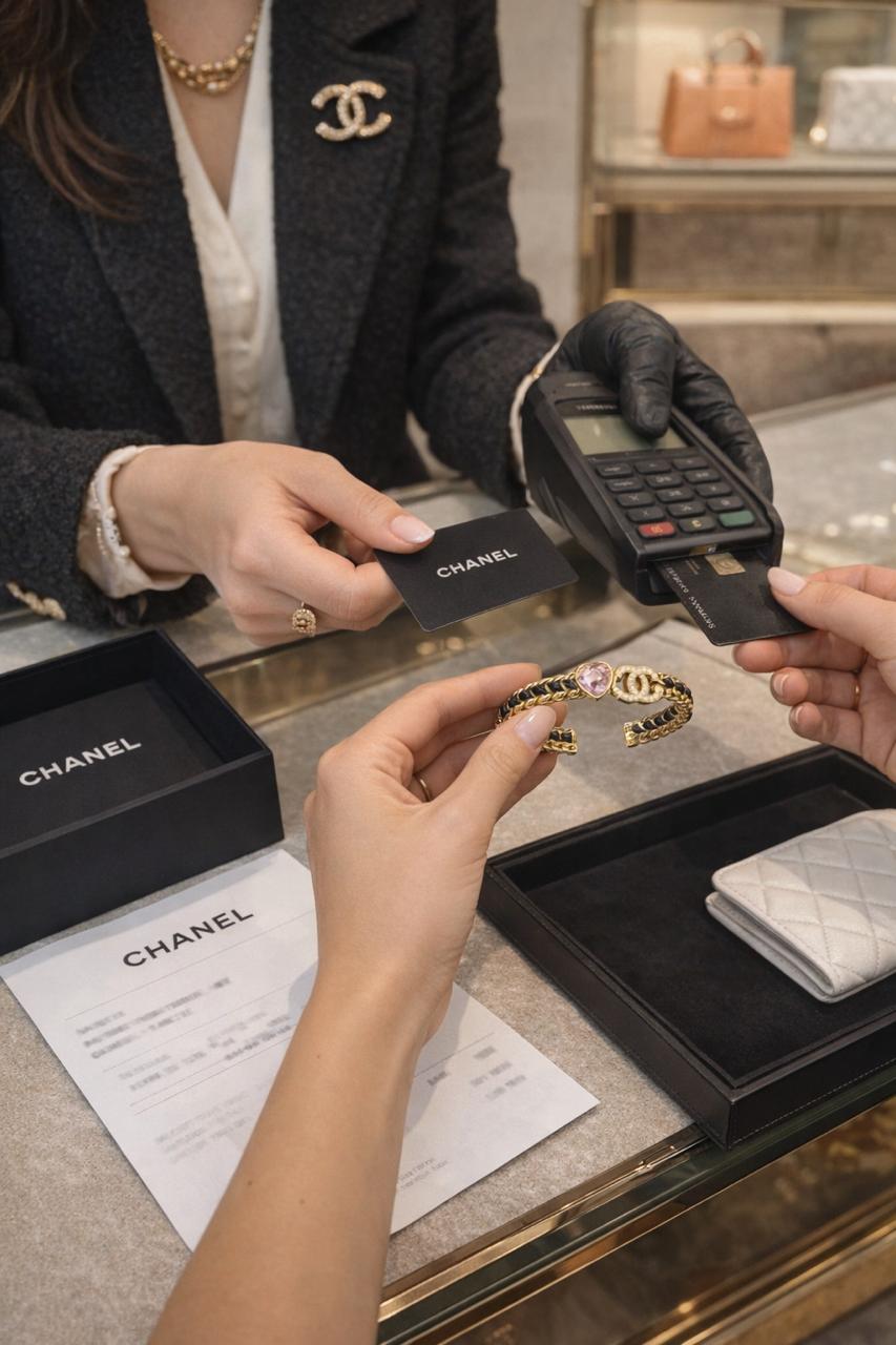 CHA-NEL Cuff Diamond Bracelet