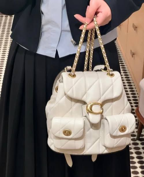 COACH TABBY CHAIN QUILTED BACKPACK