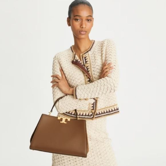 TORY BURCH ELEANOR SPAZZOLATO SATCHEL BAG