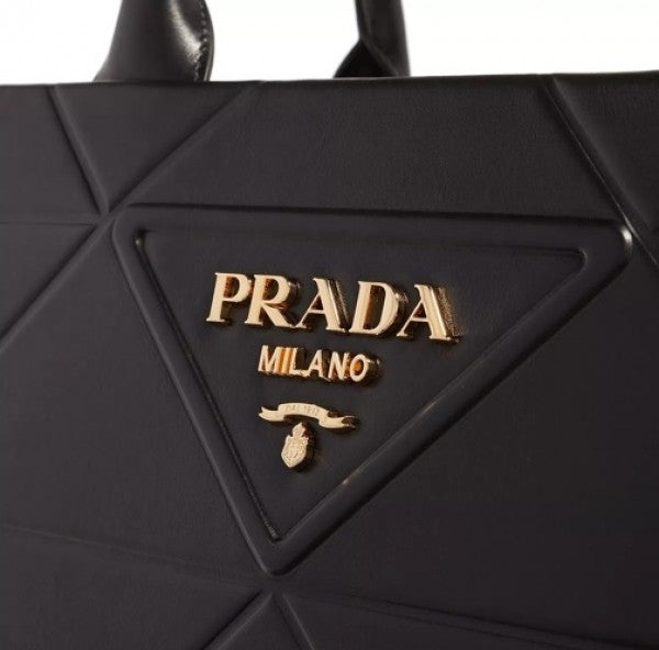 Prada Leather Symbole Tote Bag With Dust Bag - LABLEWHORE.COM