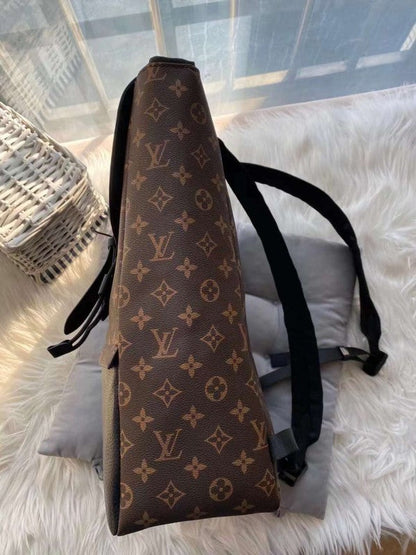 Louis Vuitton Saumur Backpack Monogram Eclipse With Dust Bag Brown - LABLEWHORE.COM