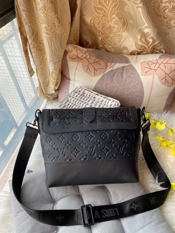 Louis Vuitton LV Saumur Messenger Monogram Eclipse With Dust Bag - LABLEWHORE.COM