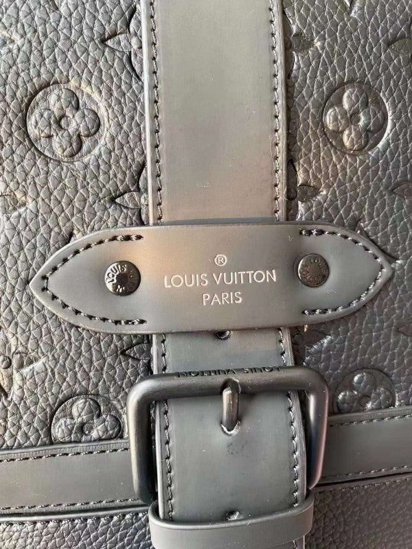 Louis Vuitton LV Saumur Messenger Monogram Eclipse With Dust Bag - LABLEWHORE.COM