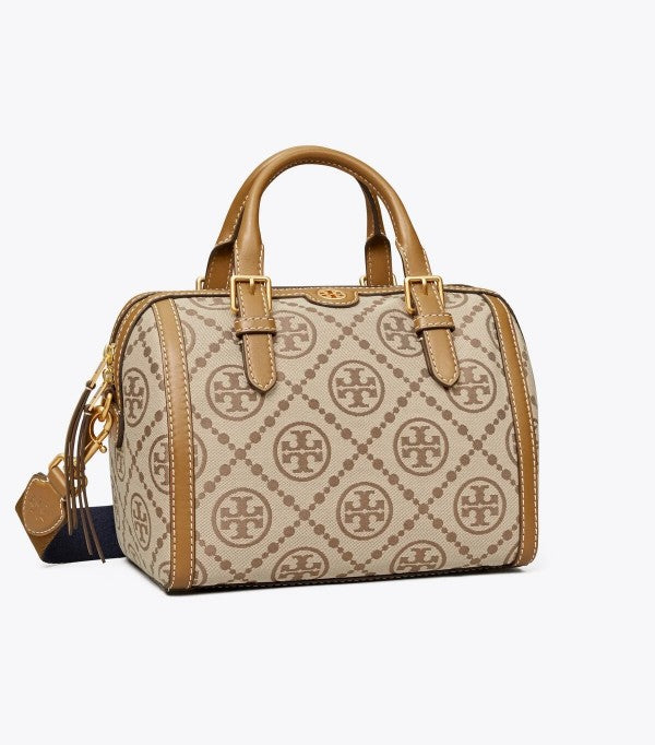 Tory Burch Jacquard Barrel Shoulder Bag With Dust Bag