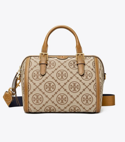 Tory Burch Jacquard Barrel Shoulder Bag With Dust Bag