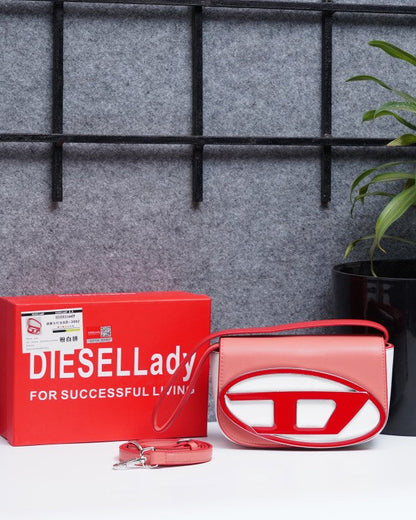 Diesel 1DR Shoulder Bag (White Red) - LABLEWHORE.COM