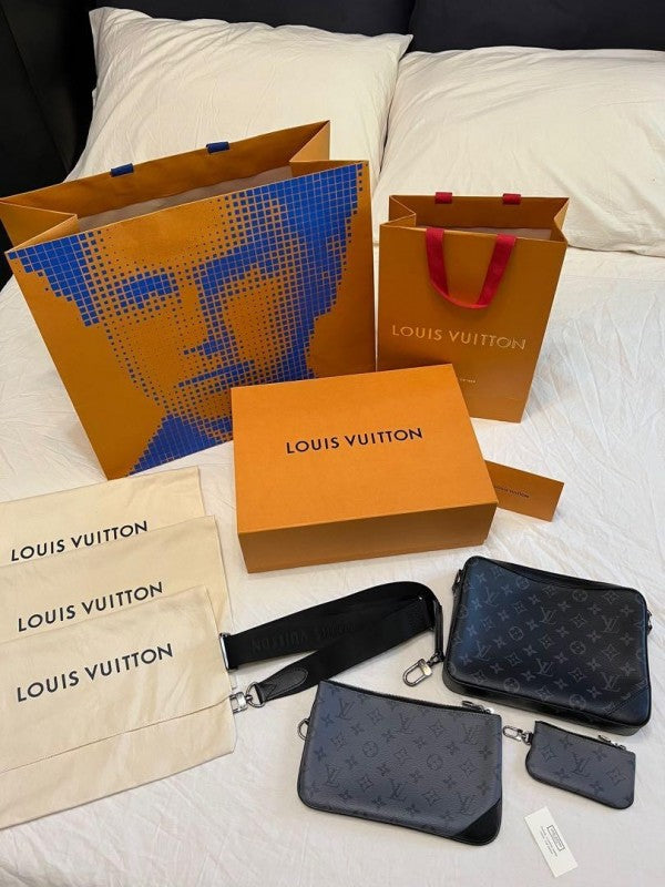 LV M69443 Virgil Abloh Trio Messenger Multi Crossbody Bag With OG Box & Dust Bag - LABLEWHORE.COM