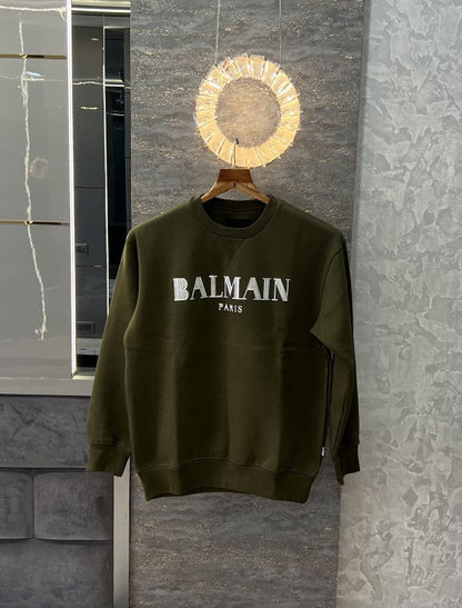 BALMAIN PARIS LOGO PRINT PREMIUM SWEATSHIRT - LABLEWHORE.COM