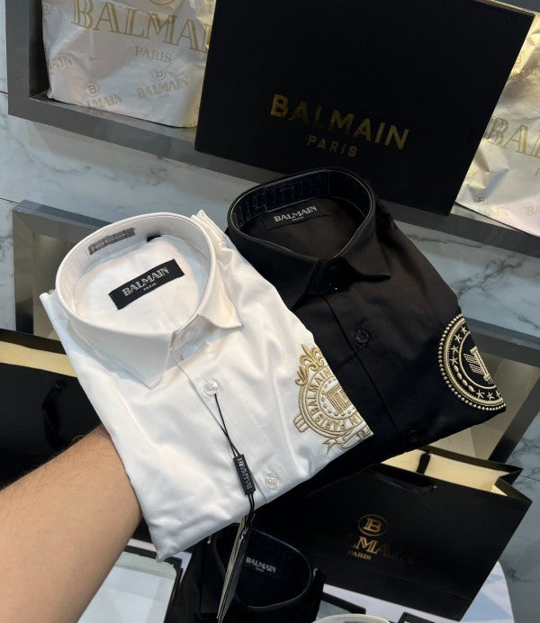 Balmain Paris 1 Embroidery Logo Premium Shirt