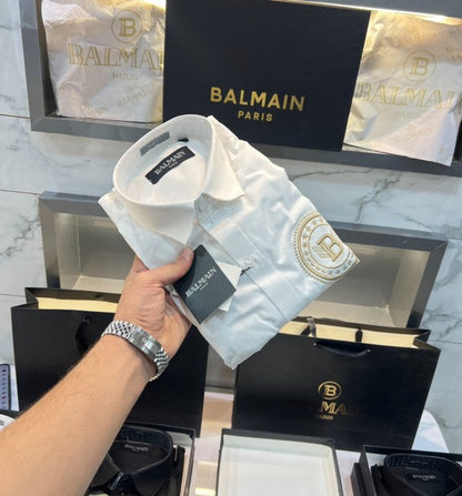 Balmain Paris 1 Embroidery Logo Premium Shirt