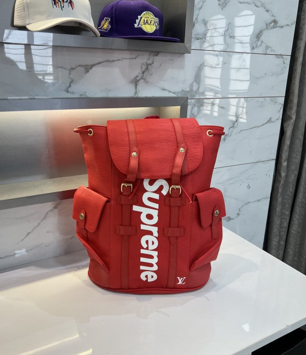 Louis Vuitton Supreme Edition Red Premium Classic Backpack