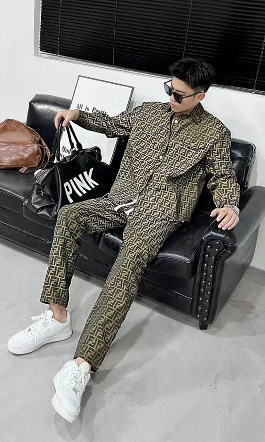 Fendi  Monogram Printed Imported Premium Tracksuit