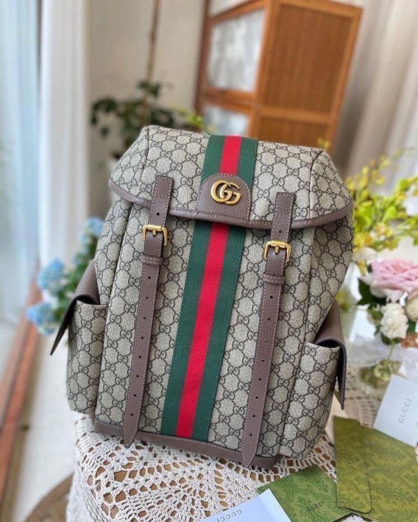 Gucci Beige Ophedia GG Monogram Premium Unisex Backpack