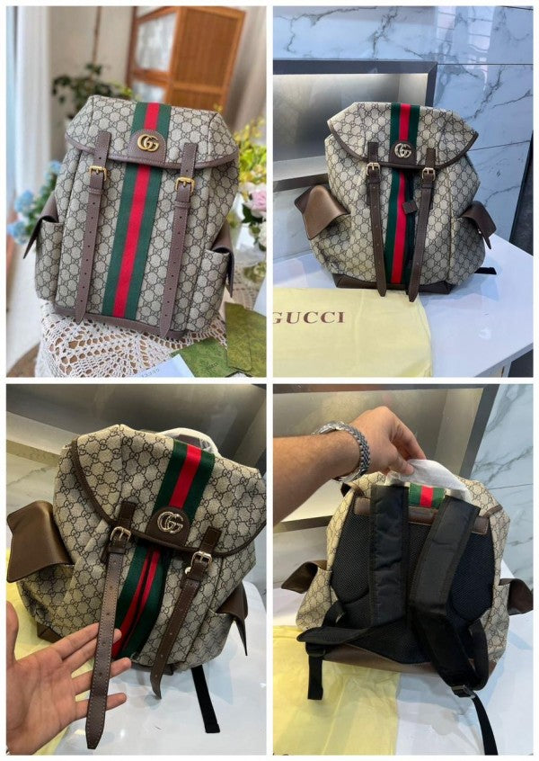 Gucci Beige Ophedia GG Monogram Premium Unisex Backpack