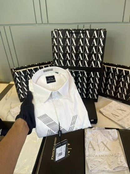 Armani exchange premium shirt with carry bag