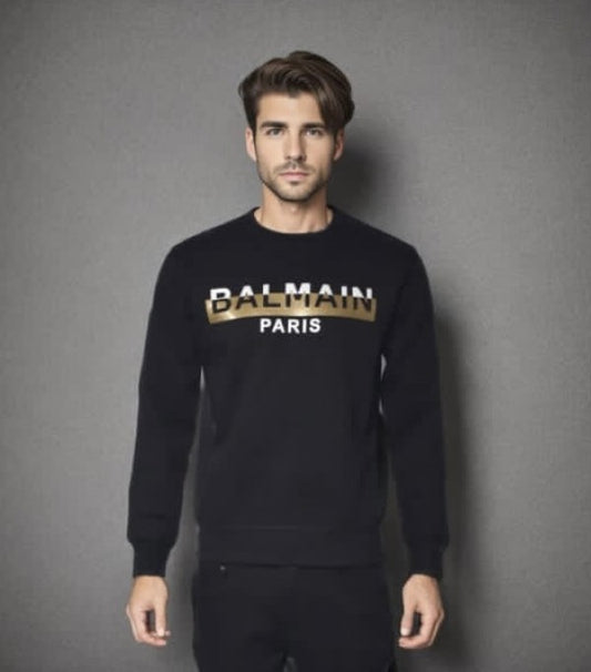 Balmain Paris Logo Print Premium Sweatshirt