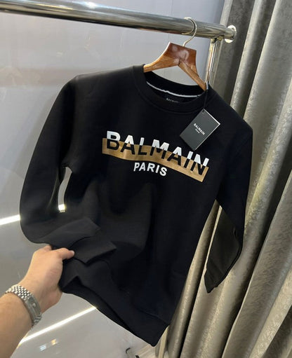 Balmain Paris Logo Print Premium Sweatshirt