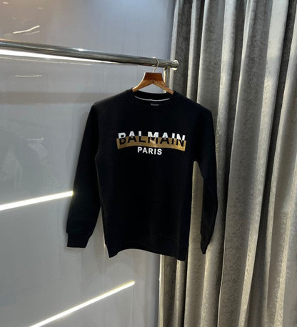 Balmain Paris Logo Print Premium Sweatshirt