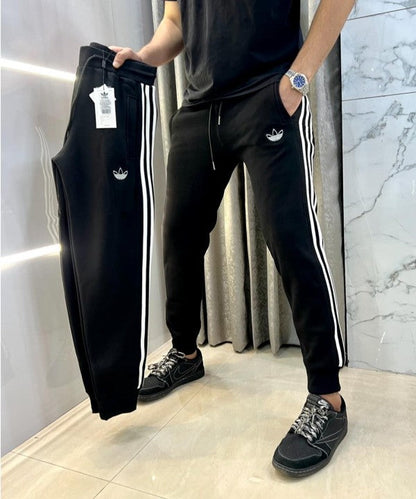 Adidas Embroidery Logo Side Stripes Premium Classic Jogger