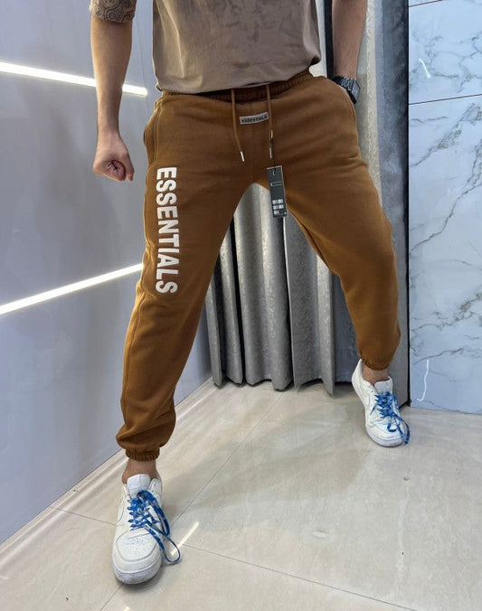 Essential Whitish Embroidery Logo Premium Imported Jogger Sweatpants