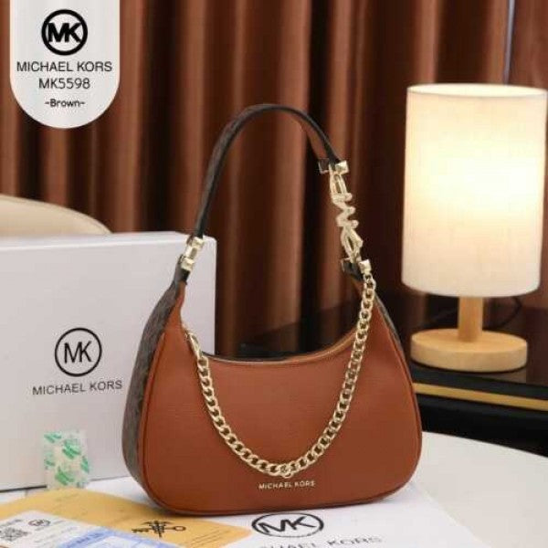 Michael Kors MK Piper Pebbled Leather Shoulder Bag